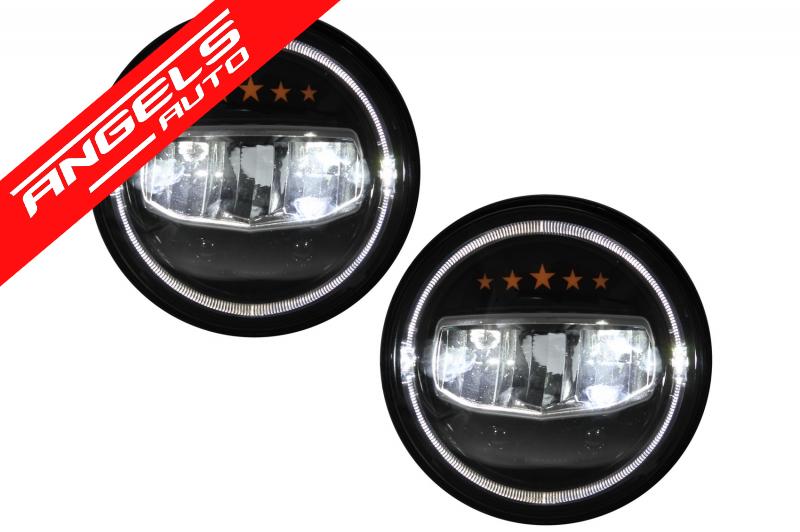 Faruri compatibile cu Jeep Wrangler JK TJ LJ JL (1997-2017) 5 Stars Design Full LED - imagine 2