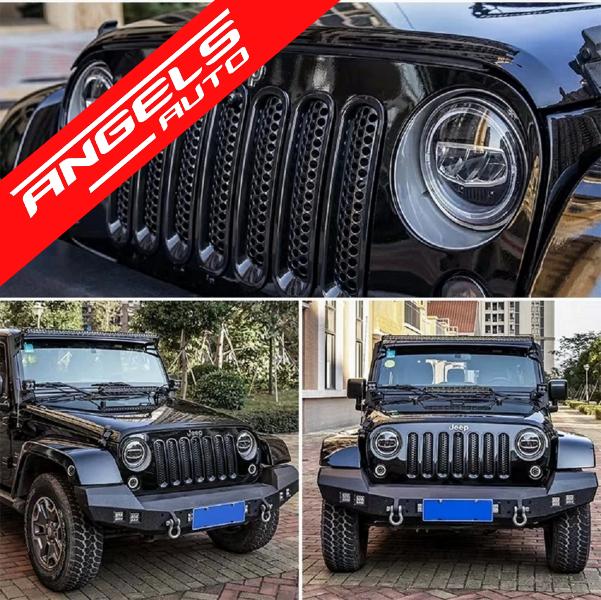 Faruri compatibile cu Jeep Wrangler JK TJ LJ JL (1997-2017) 5 Stars Design Full LED - imagine 7