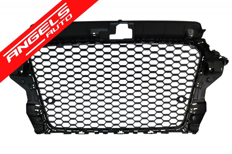 Grila compatibila cu Audi A3 8V (2012-2016) RS3 Design Negru Lucios - imagine 4