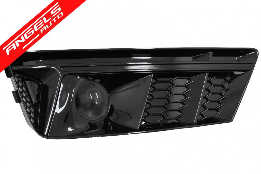 Grile Bara Fata compatibile cu A4 B9 Sedan Avant (2016-2018) RS4 Design Negru - imagine 6