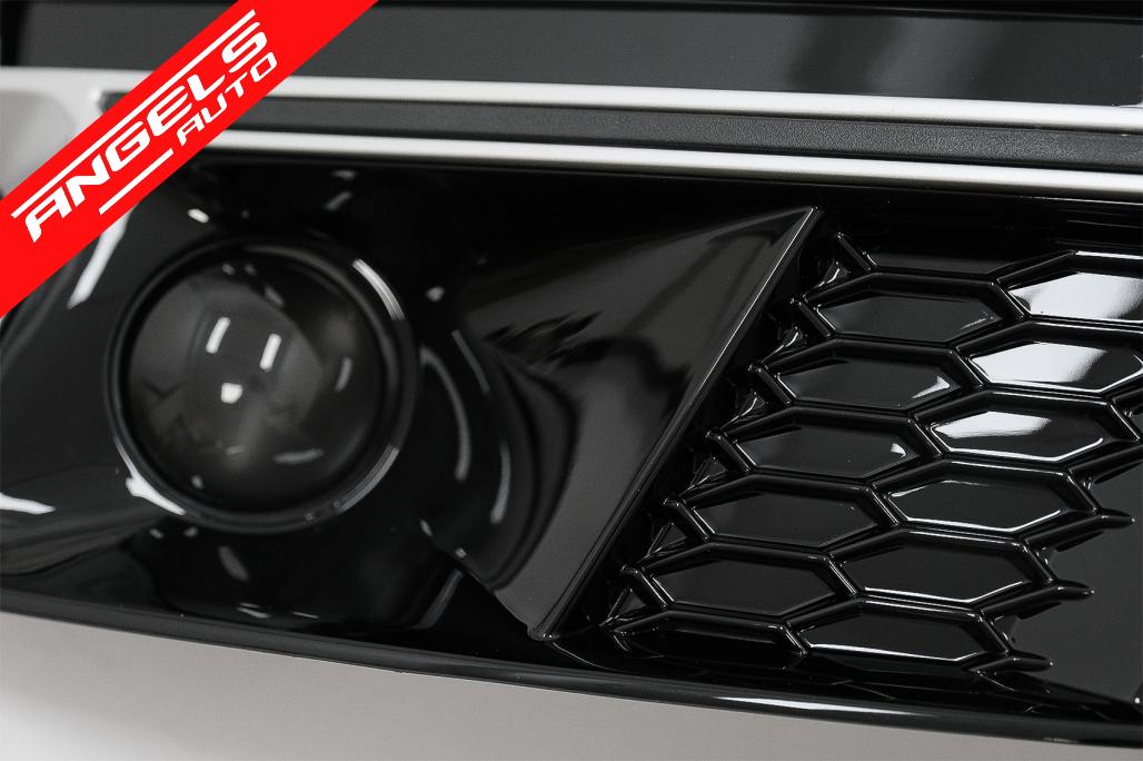 Grile Bara Fata compatibile cu Audi A4 B9 S-Line (2016-2018) RS4 Design Silver - imagine 5