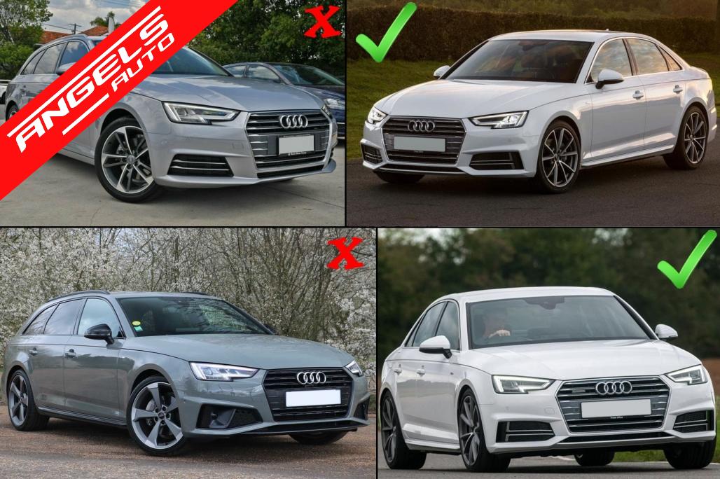 Grile Bara Fata compatibile cu Audi A4 B9 S-Line (2016-2018) RS4 Design Silver - imagine 6