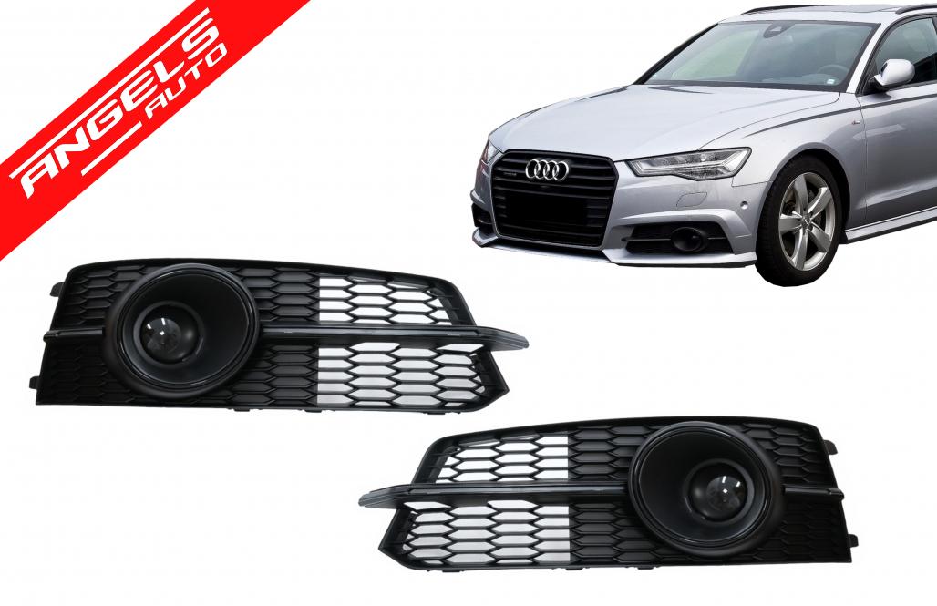 Grile compatibile cu Audi A6 C7 4G S Line Facelift (2015-2018) Negru - imagine 8