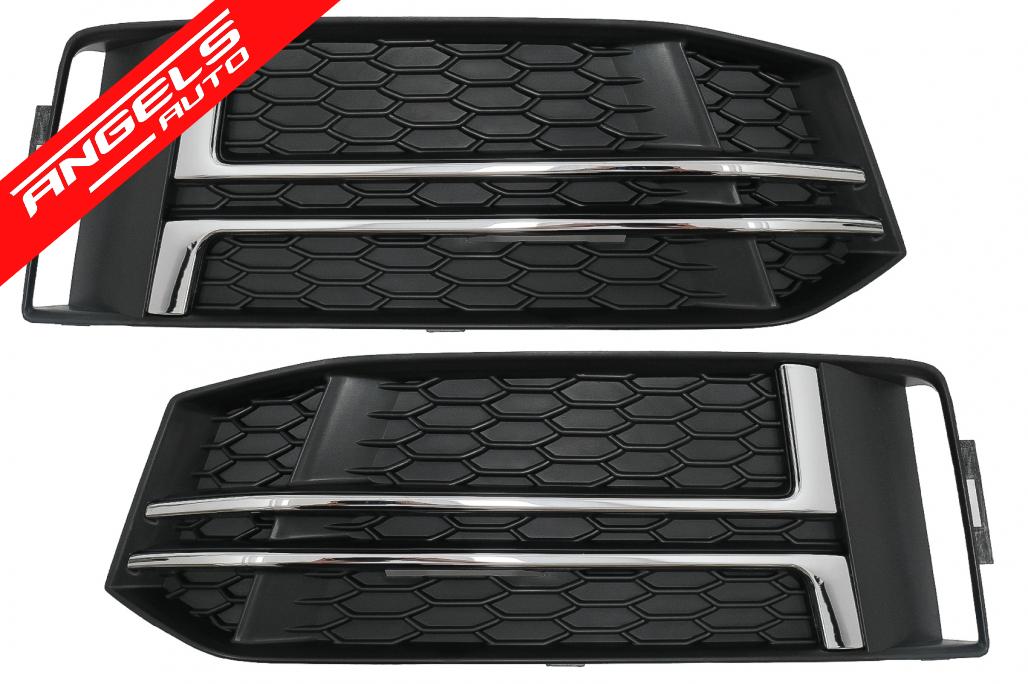 Grile Laterale compatibile cu A4 B9 Sedan Avant (2016-2018) S-Line Silver Edition