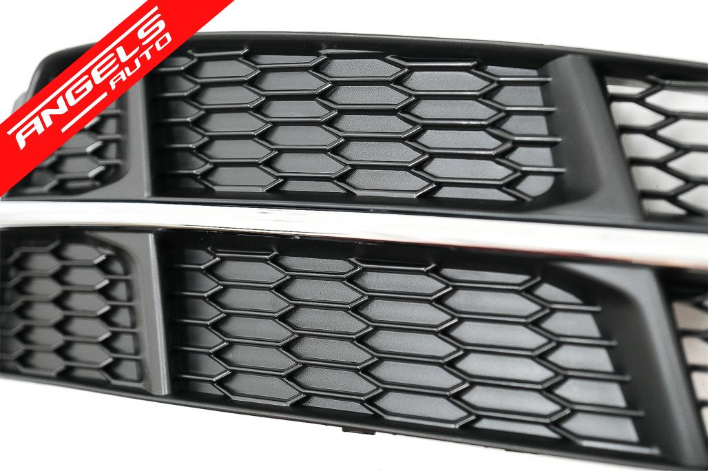 Grile compatibile cu Audi A6 C7 4G S Line Facelift (2015-2018) Negru & Crom - imagine 4