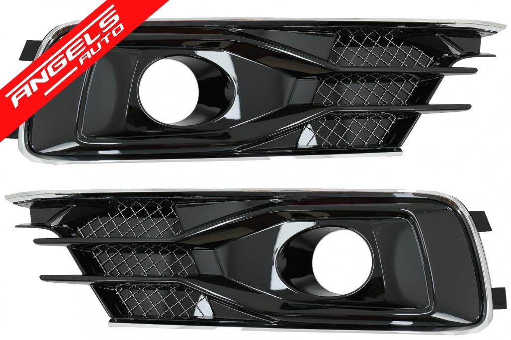 Grile Laterale compatibile cu Audi A6 C7 4G Facelift (2015-2018) Negru Lucios
