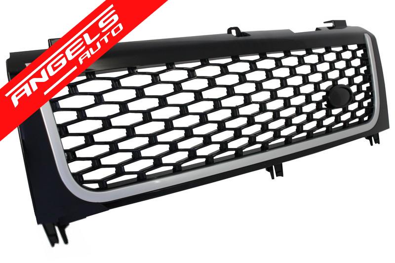 Grila compatibila cu Range Rover Vogue III L322 (2002-2005) Negru/Argintiu - imagine 2
