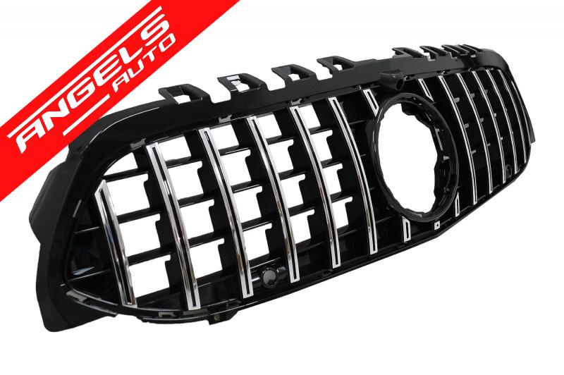 Grila AMG compatibila cu Mercedes A-Class W177 (04.2018-up) GT-R Panamericana Crom - imagine 6