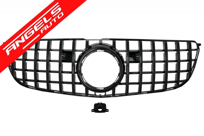 Grila compatibila cu Mercedes GLS X166 Facelift (2016-2018) GTR Design Negru - imagine 4
