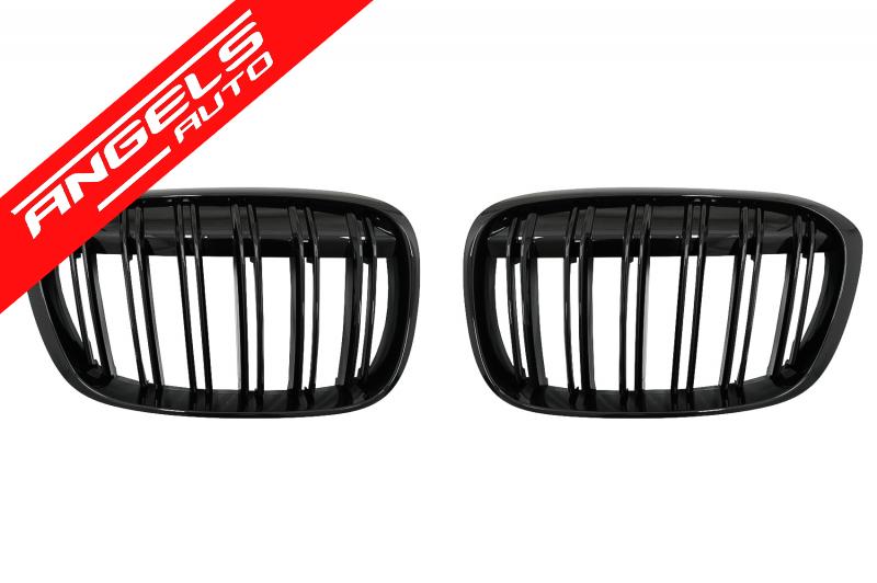 Grile M compatibile cu BMW X1 SUV F48 Pre-LCI (06.2015-2019) Duble Negru Lucios
