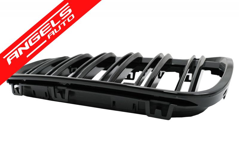 Grile M compatibile cu BMW X1 SUV F48 Pre-LCI (06.2015-2019) Duble Negru Lucios - imagine 3