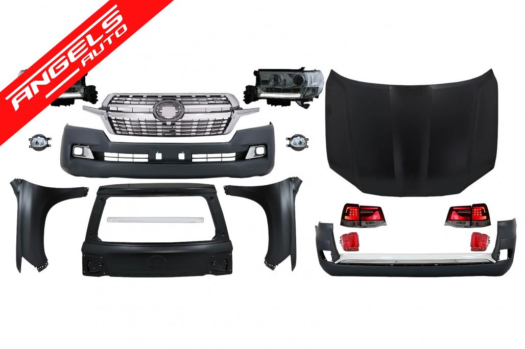 Pachet compatibil cu Toyota Land Cruiser J200(2008-2016) Conversie Facelift 2018+ LC200 Look
