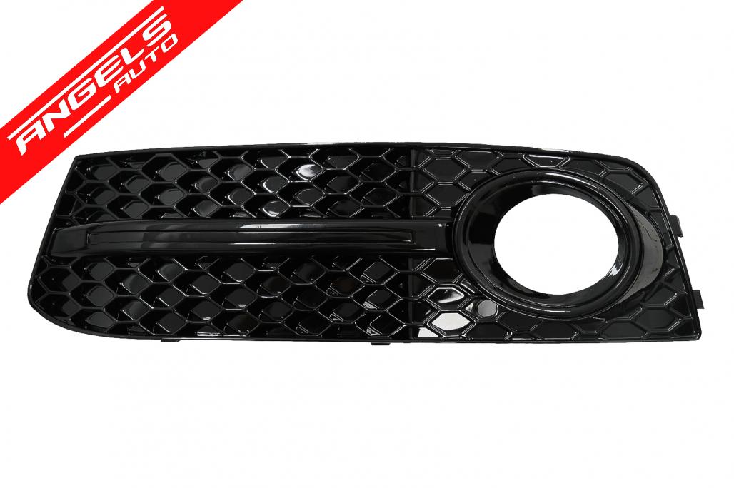 Grile Laterale Bara Fata compatibile cu Audi A4 B8 8K (2007-2011) S4 Negru Lucios - imagine 2