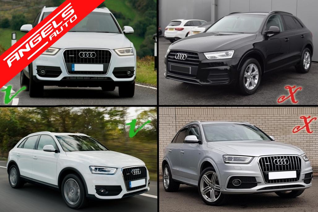 Grile Bara Fata compatibile cu Audi Q3 8U (2011-2014) RS Design Negru Crom - imagine 5