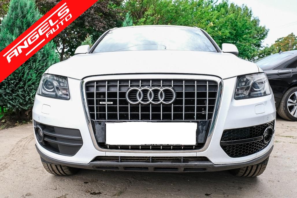 Grile Bara Fata compatibile cu Audi Q5 SUV 8R (2008-2011) RS Design Negru Lucios - imagine 4