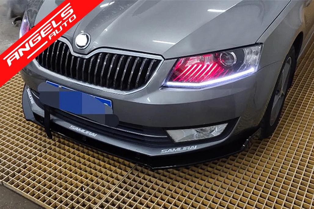 Prelungire Bara Fata compatibila cu Skoda Octavia III 5E (2013-2016) Negru Lucios - imagine 7