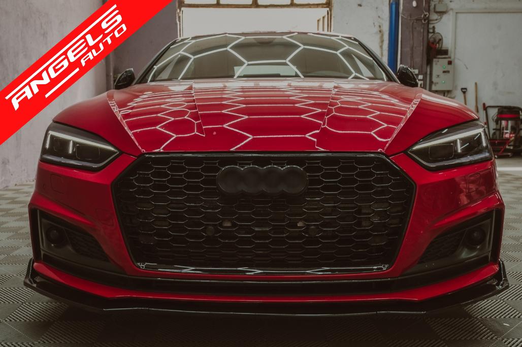 Prelungire Bara Fata compatibila cu Audi A5 F5 (2017-2019) Negru Lucios - imagine 6