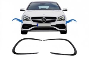 Ornamente bara fata compatibile cu Mercedes CLA W117 C117 CLA45 Design Black Shine