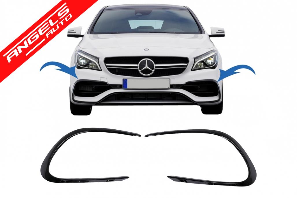 Ornamente bara fata compatibile cu Mercedes CLA W117 C117 CLA45 Design Black Shine