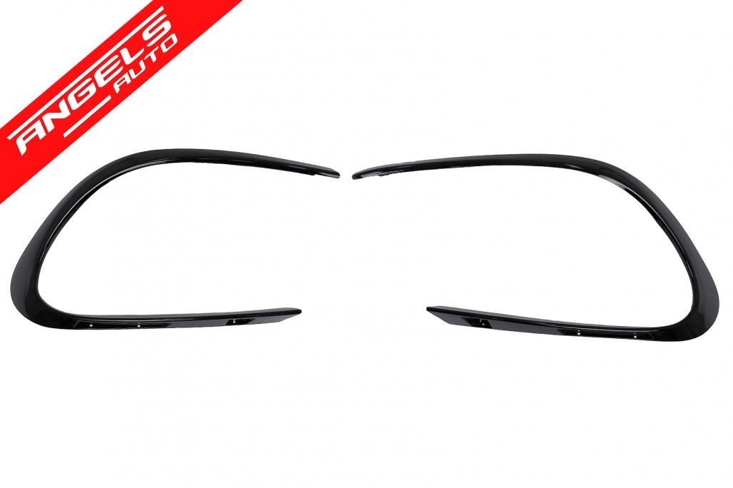 Ornamente bara fata compatibile cu Mercedes CLA W117 C117 CLA45 Design Black Shine - imagine 2