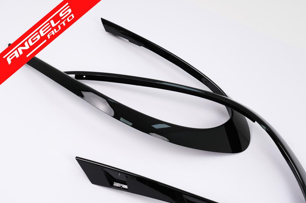 Ornamente bara fata compatibile cu Mercedes CLA W117 C117 CLA45 Design Black Shine - imagine 4