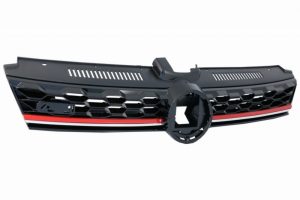Prelungire Bara Fata cu Grila si Difuzor compatibila cu VW compatibila cu Golf 7.5 (2017-2020) Black