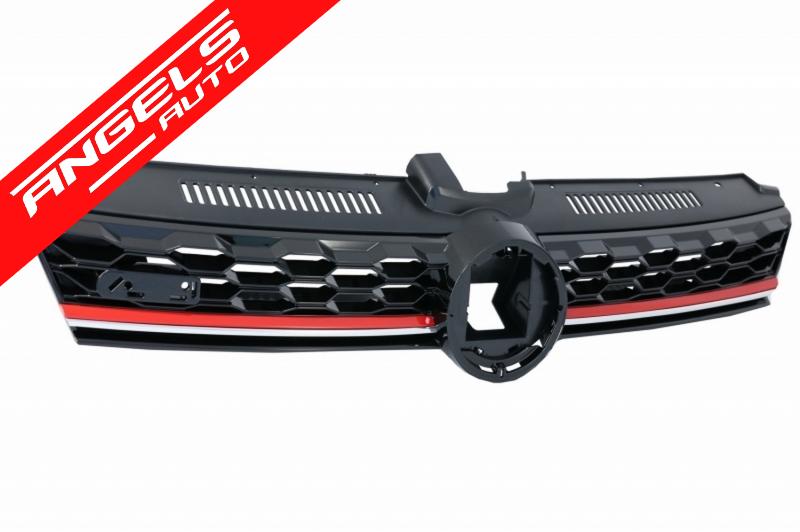 Prelungire Bara Fata cu Grila si Difuzor compatibila cu VW compatibila cu Golf 7.5 (2017-2020) Black