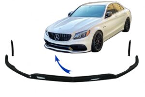 Prelungire Bara Fata compatibila cu Mercedes C-Class C63 C63S W205 S205 Negru Lucios