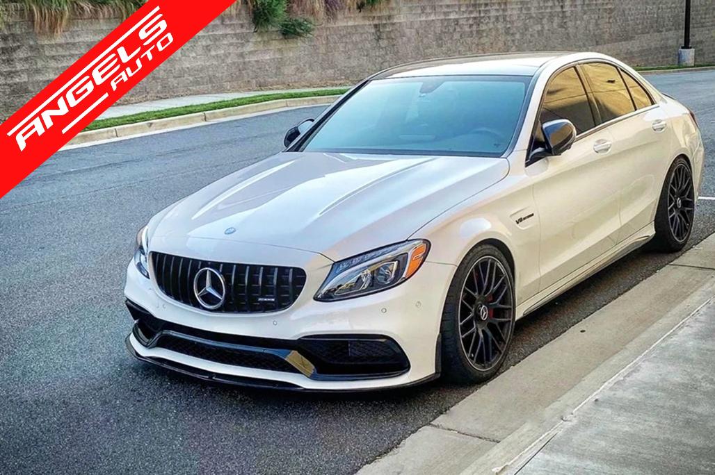 Prelungire Bara Fata compatibila cu Mercedes C-Class C63 C63S W205 S205 Negru Lucios - imagine 7