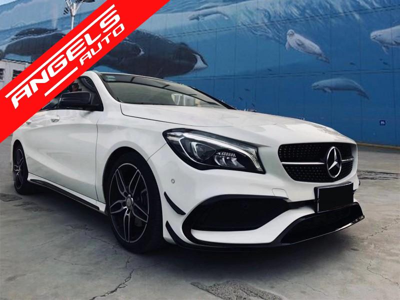 Prelungiri Bara Fata compatibile cu Mercedes CLA W117 LCI CLA45 Design Negru Lucios - imagine 7