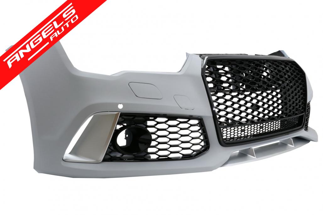 Bara Fata cu Grile compatibila cu Audi A7 4G (2015-2018) Facelift RS7 Design - imagine 2