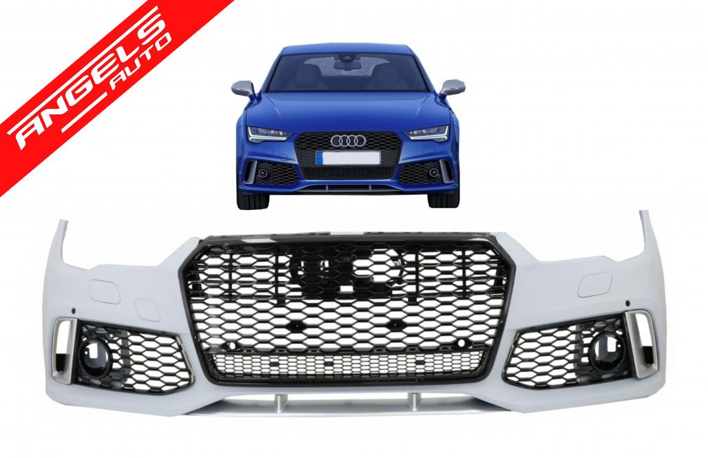 Bara Fata cu Grile compatibila cu Audi A7 4G (2015-2018) Facelift RS7 Design - imagine 8