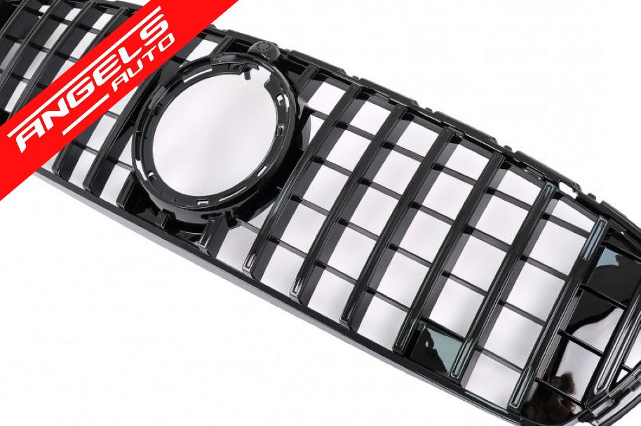 Grila compatibila cu Mercedes GLC X253 C253 Facelift (2020-Up) GTR Panamericana Design Negru - imagine 3