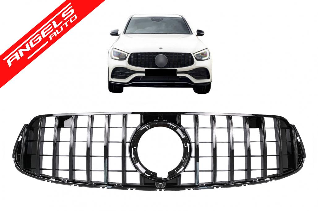 Grila compatibila cu Mercedes GLC X253 C253 Facelift (2020-Up) GTR Panamericana Design Negru - imagine 6