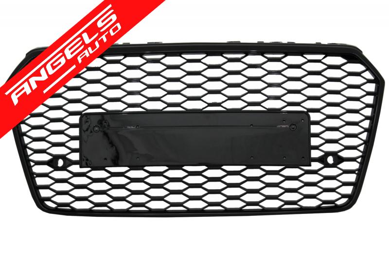 Grila RS compatibila cu Audi A7 4G Facelift (2015-2017) RS7 Design Negru Lucios