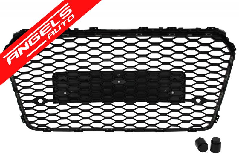 Grila RS compatibila cu Audi A7 4G Facelift (2015-2017) RS7 Design Negru Lucios - imagine 4