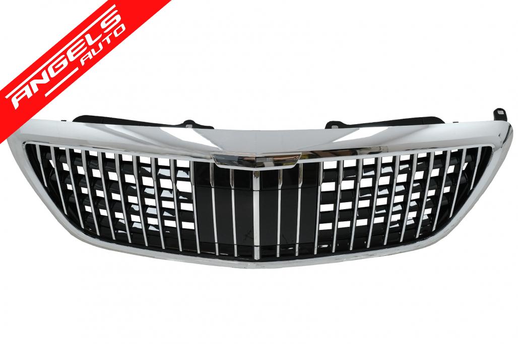 Grila compatibila cu Mercedes S-Class W222 X222 (2014-up) Vertical Design Crom - imagine 4