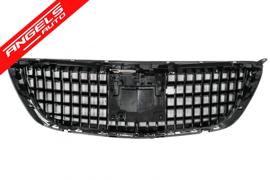 Grila compatibila cu Mercedes S-Class W222 X222 (2014-up) Vertical Design Crom - imagine 6