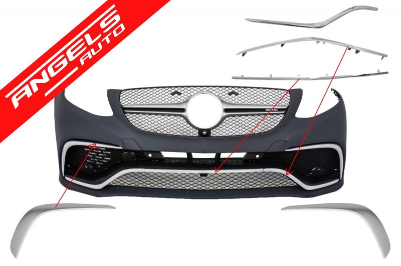 Ornamente compatibile cu Mercedes GLE Coupe C292 (2015-2018) A-Design Silver Cromate - imagine 8