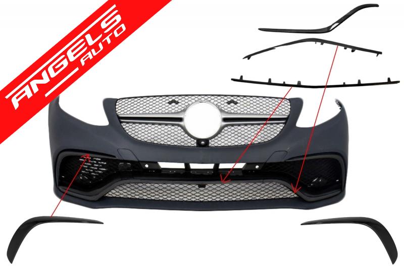 Ornamente Bara fata Negru Lucios compatibile cu Mercedes GLE Coupe C292 (2015-2018) - imagine 8