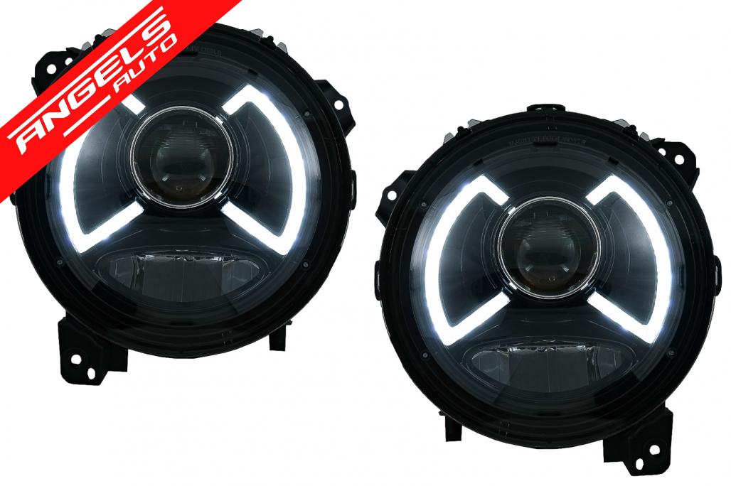 Faruri LED compatibile cu Jeep Wrangler IV JL/JLU (2018-Up)