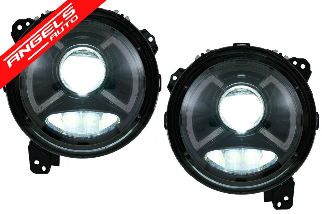 Faruri LED compatibile cu Jeep Wrangler IV JL/JLU (2018-Up) - imagine 2