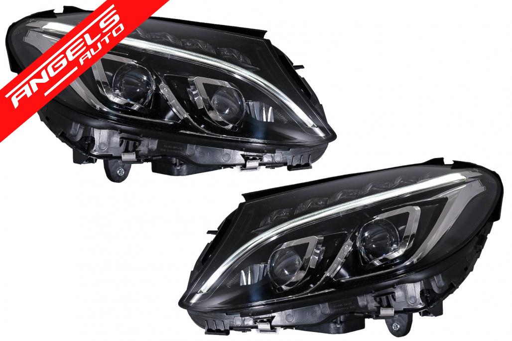 Faruri compatibile cu Mercedes C-Class W205 S205 A205 C205 (2014-2018) FULL LED - imagine 2