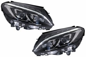 Faruri compatibile cu Mercedes C-Class W205 S205 A205 C205 (2014-2018) FULL LED