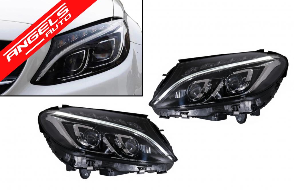 Faruri compatibile cu Mercedes C-Class W205 S205 A205 C205 (2014-2018) FULL LED - imagine 8