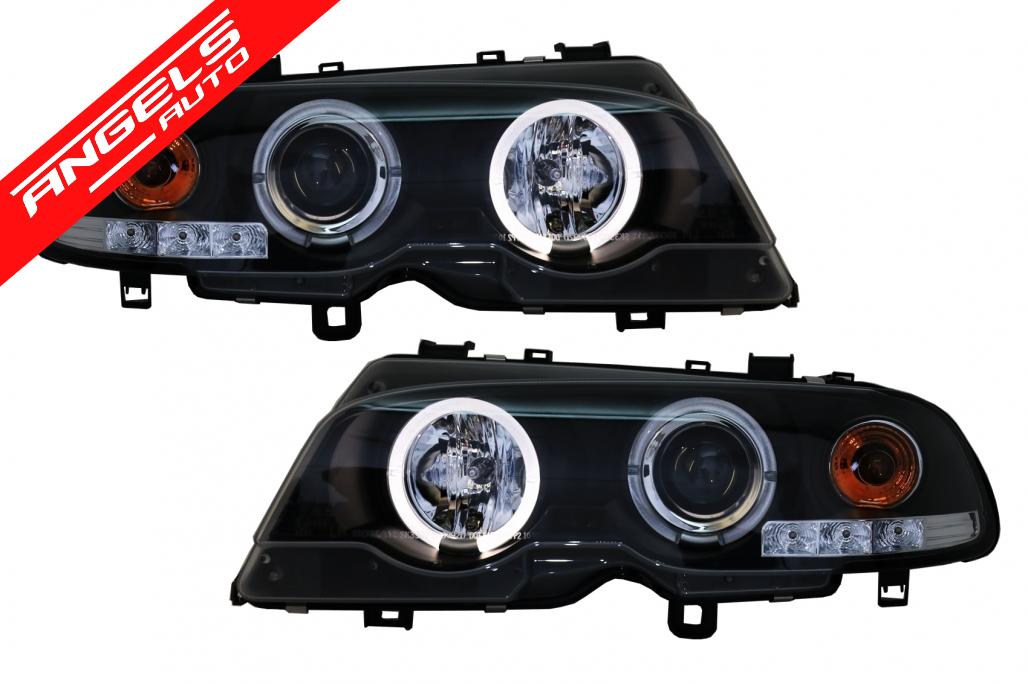 Faruri compatibile cu BMW 3 Series E46 Coupe Cabrio (04.1999-03.2003) Angel Eyes - imagine 2