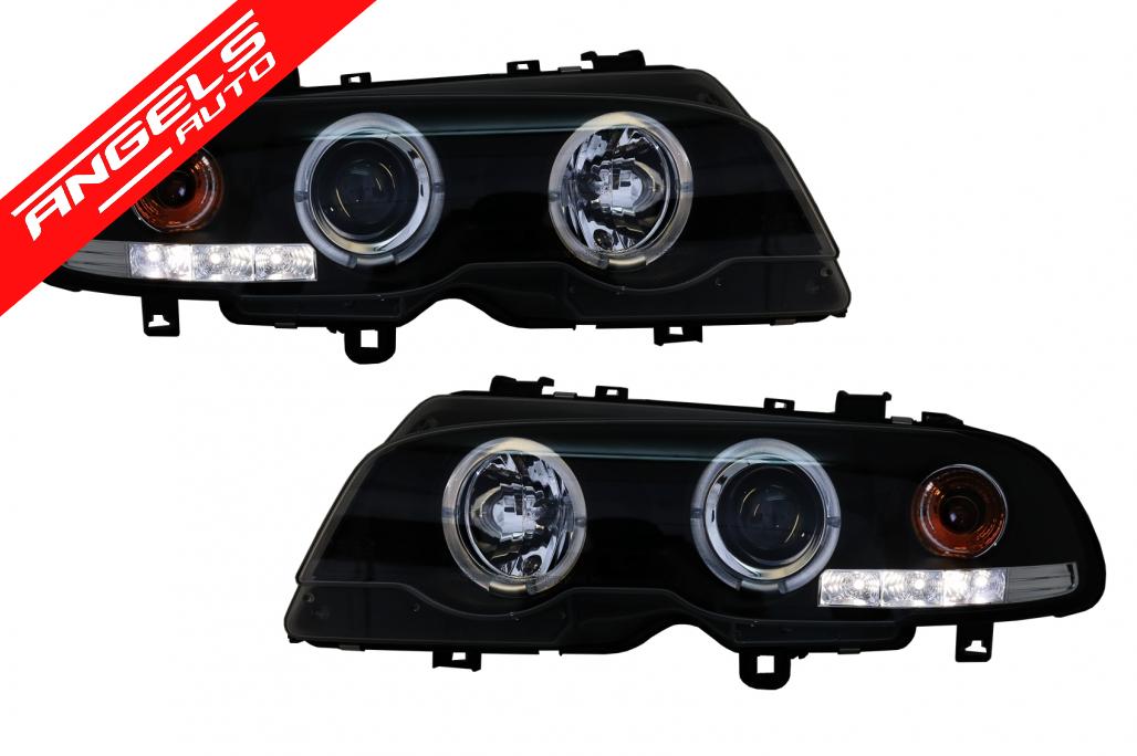 Faruri compatibile cu BMW 3 Series E46 Coupe Cabrio (04.1999-03.2003) Angel Eyes - imagine 4