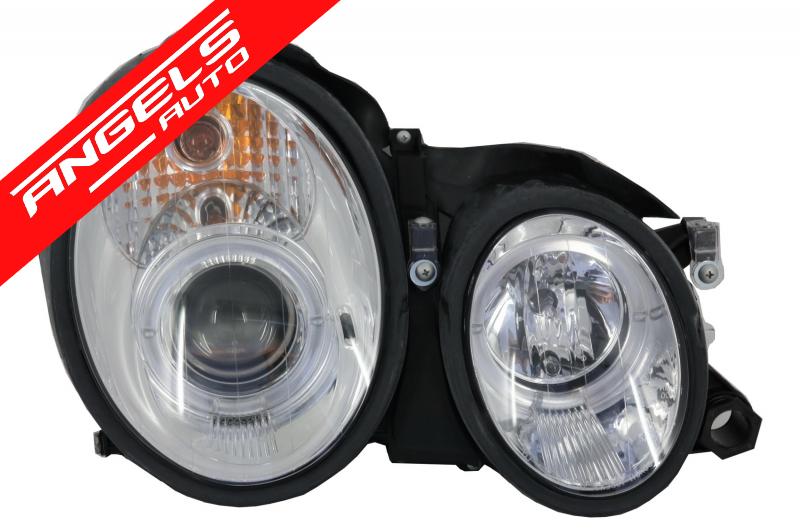 Faruri compatibile cu Mercedes W208 C208 CLK (1997-2002) 2 SLR Crom - imagine 4