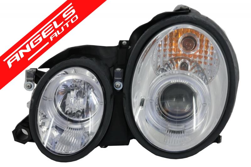 Faruri compatibile cu Mercedes W208 C208 CLK (1997-2002) 2 SLR Crom - imagine 3