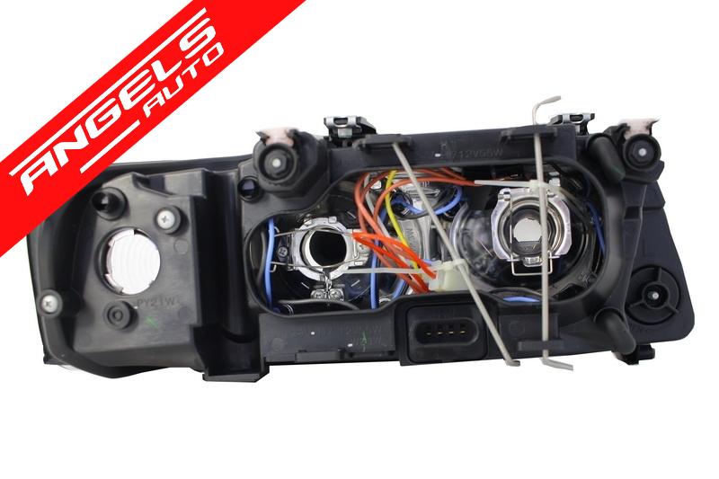 Faruri compatibile cu Audi A3 8L (09.2000-2003) Angel Eyes Negru - imagine 5
